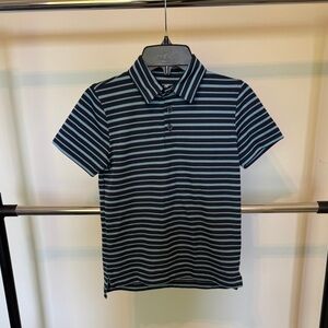Boys' Navy and Light Blue Striped Polo Shirt